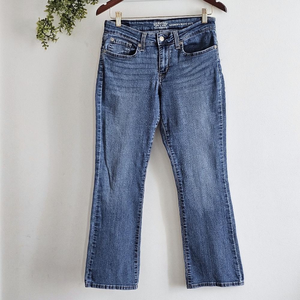 Levi’s Signature Modern Boot Cut Jeans W30 L30 Medium Wash Stretch Denim